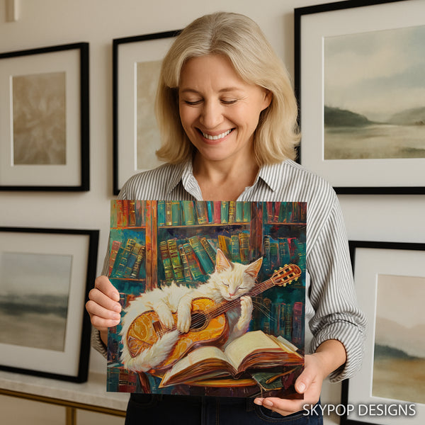 Cat Playing Guitar Art - View 3