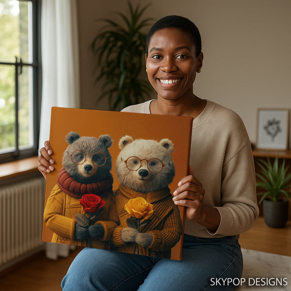 Bear with Roses Art - View 3