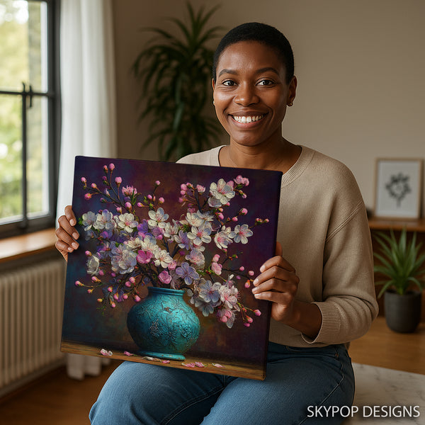 Cherry Blossom Vase Art - View 3