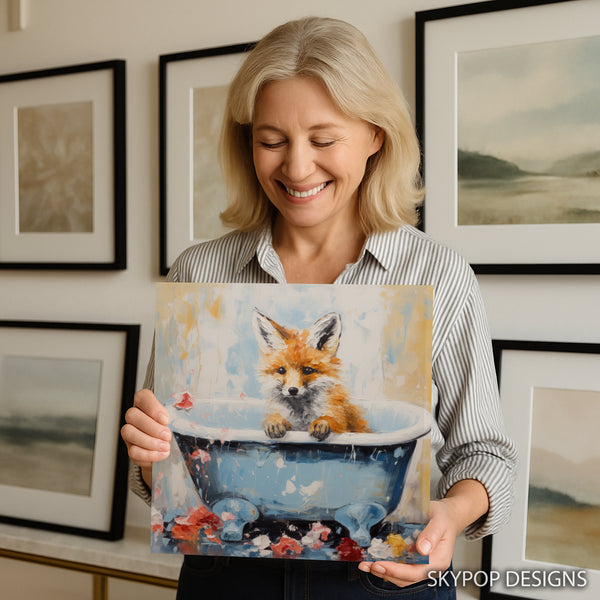 Fox Bath Time Art - View 3