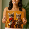 Cat with Roses Art - View 3