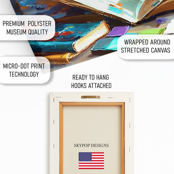 Glasses Cat Bookworm Art - View 4