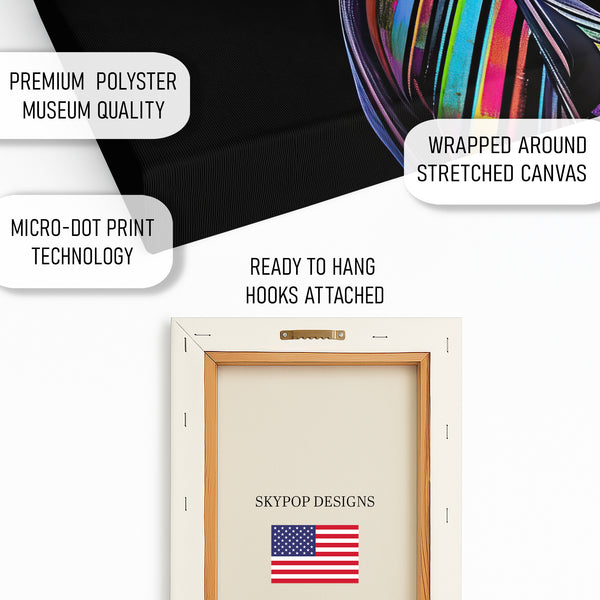 Rainbow Streaks Afro Woman Art - View 4