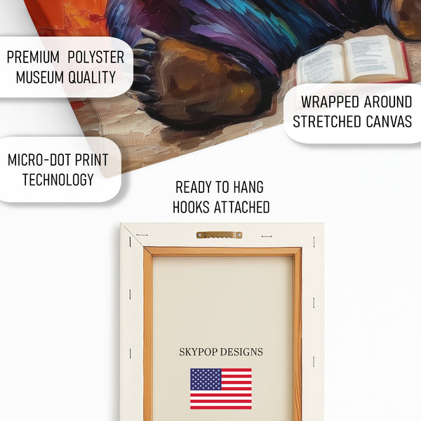 Bear Reading Book Art - View 4