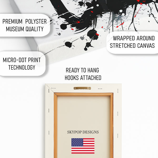 Black Cat Splatter Art - View 4