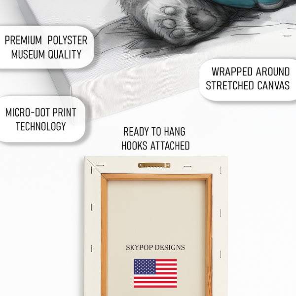 Teddy Bear Reading Book Art - View 4