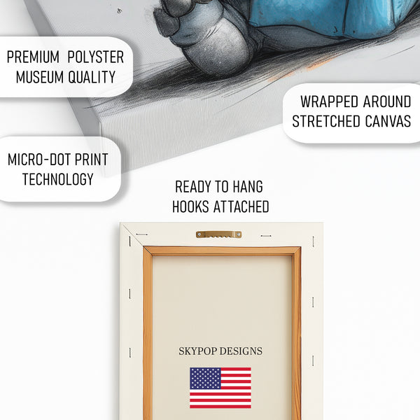 Rhino Reading Art - View 4