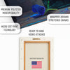 Deep Blue Floral Art - View 4