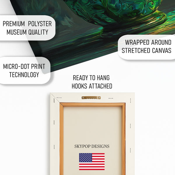 Emerald Bloom Vase Art - View 4