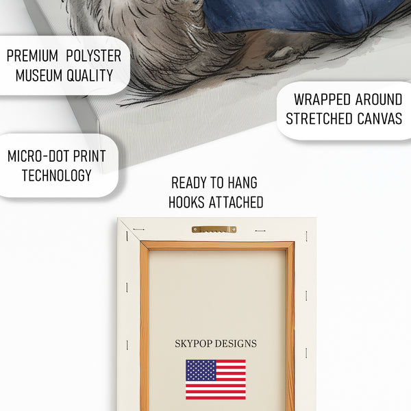 Sloth Bookworm Art - View 4