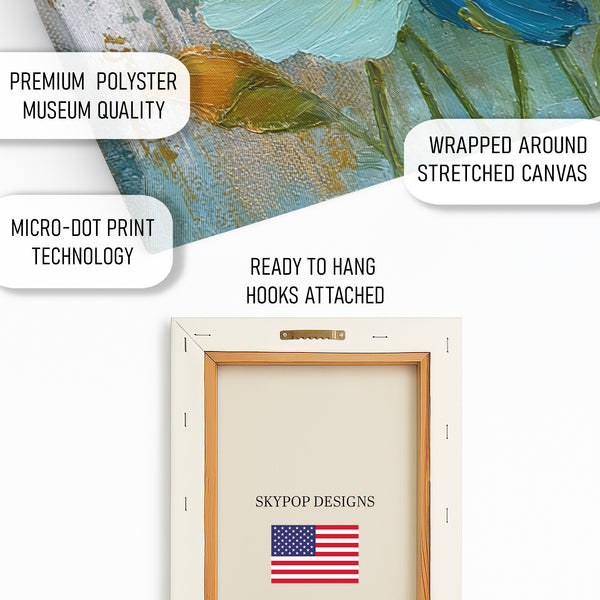 Blue Floral Breeze Art - View 4
