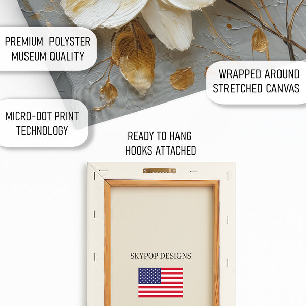 Gold Floral Art - View 4