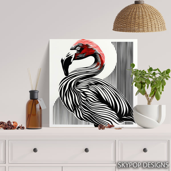 Flamingo Stripes Art - View 5