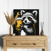 Raccoon Beer Night Art - View 5