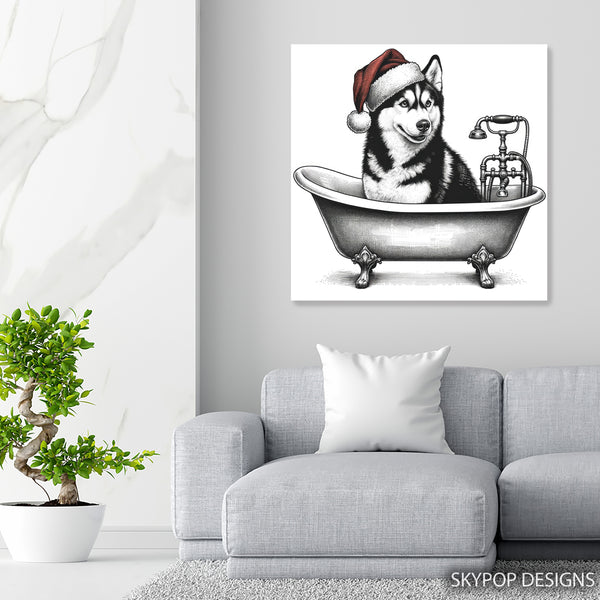 Siberian Husky Bath Art - View 5