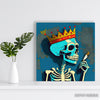 King Skeleton Smoking Art - View 5