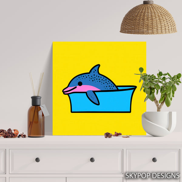 Dolphin Splash Fun Art - View 5