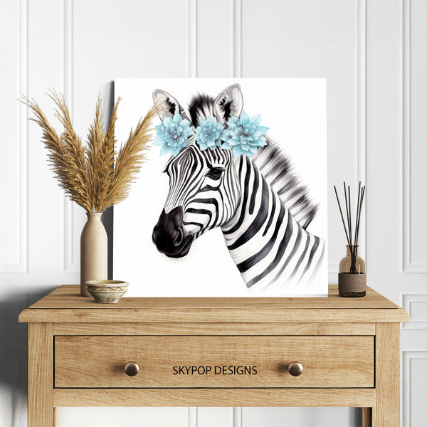 Floral Zebra Art - View 5