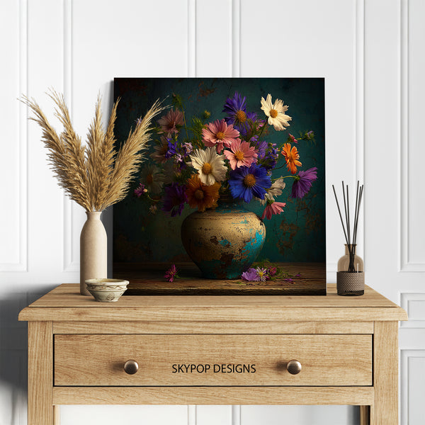 Cosmos Bouquet Art - View 5