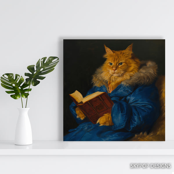 Cat Reading Art - View 5