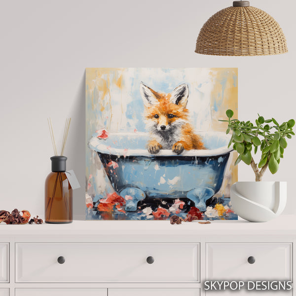 Fox Bath Time Art - View 5