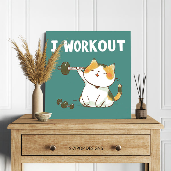 Cat Gym Workout Art - View 5