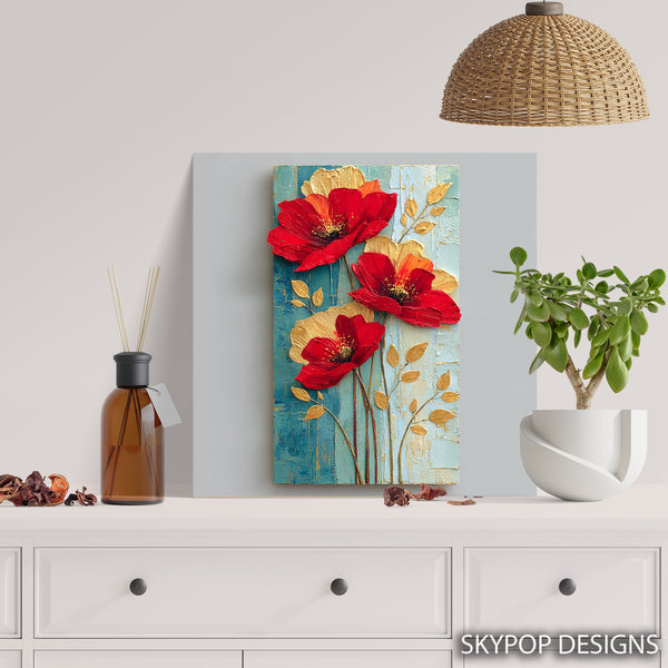 Vibrant Red Poppies Art - View 5