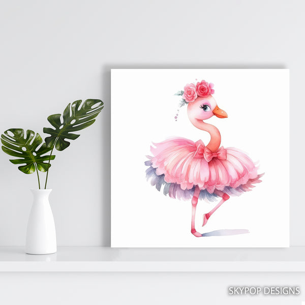 Ballerina Flamingo Art - View 5