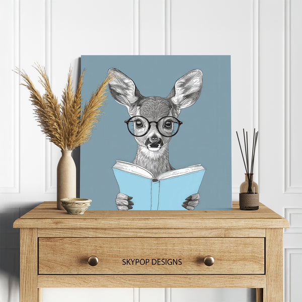 Deer Reading Art - View 5