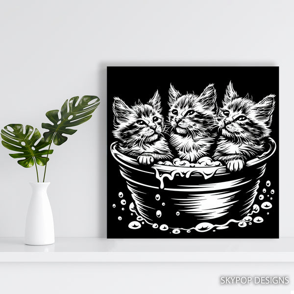Bathtime Kitties Art - View 5