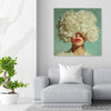 White Peony Bloom Portrait Art - View 5