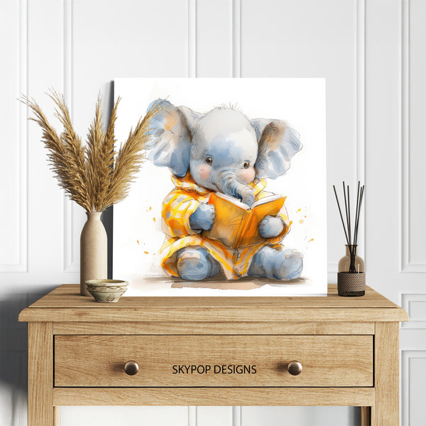 Elephant Reading Art - View 5