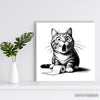 Cat Toilet Paper Disaster Art - View 5