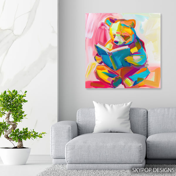 Bear Reading Art - View 5