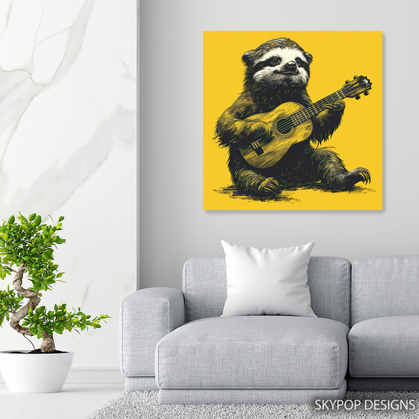 Sloth Guitar Art - View 5