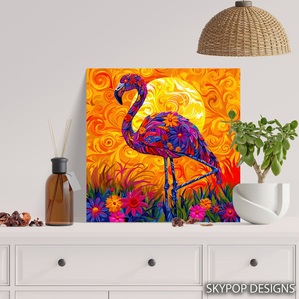 Flamingo Floral Art - View 5