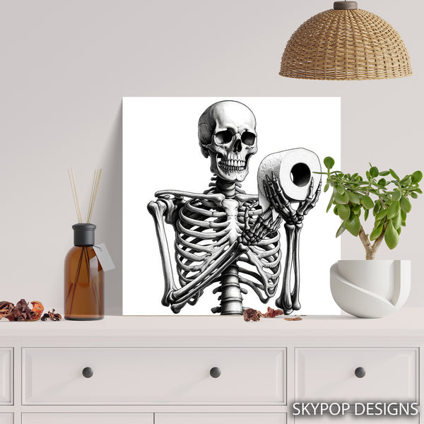 Skeleton Toilet Paper Art - View 5