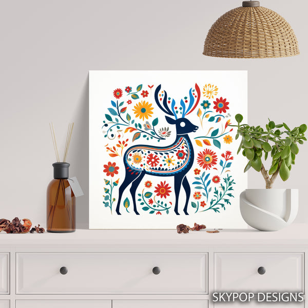 Deer Floral Art - View 5