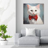 Dapper White Cat Art - View 5