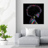 Rainbow Streaks Afro Woman Art - View 5