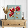 Red Floral Art - View 5