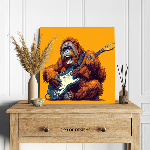 Orangutan Guitar Art - View 5
