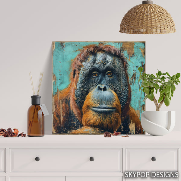 Orangutan Portrait Art - View 5