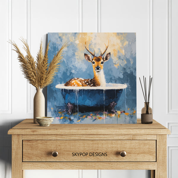 Deer Bathtime Art - View 5