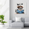 Raccoon Reading Art - View 5