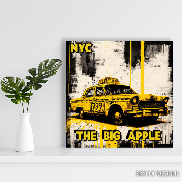 NYC Yellow Cab The Big Apple Art - View 5