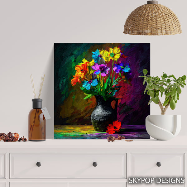 Vibrant Floral Bouquet Art - View 5