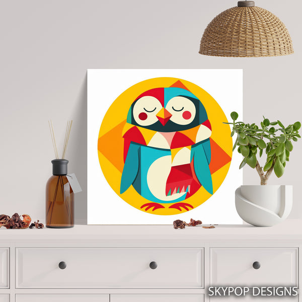 Geometric Owl Art - View 5