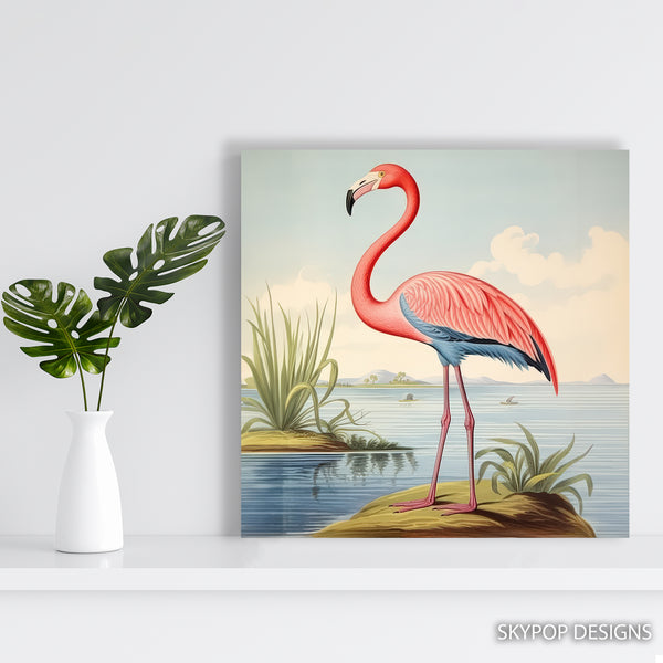 Flamingo Wildlife Art - View 5