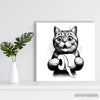 Cat Toilet Paper Art - View 5